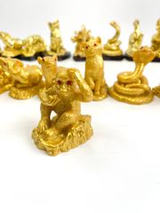 Bộ tượng 12 Con Giáp phong thủy để bàn - Trọn bộ tượng 12 con giáp nhũ vàng