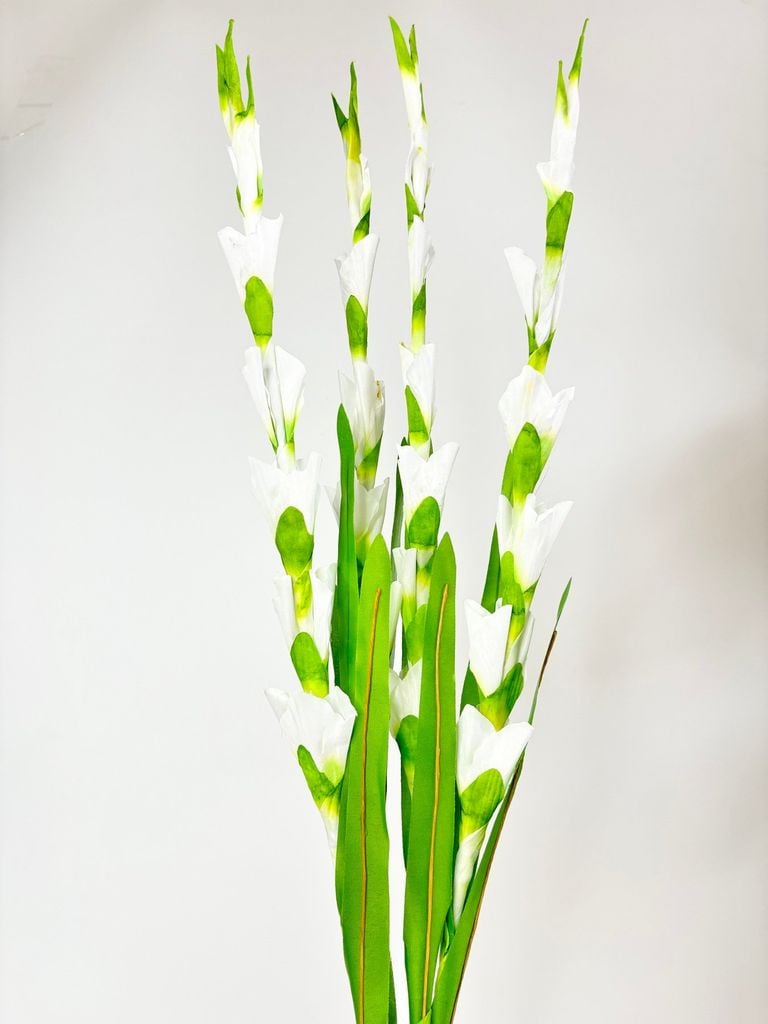 Hoa giả trang trí, cành hoa Lay ơn giả màu sắc tự nhiên cành dài 83cm, hoa cắm bàn thờ loại đẹp