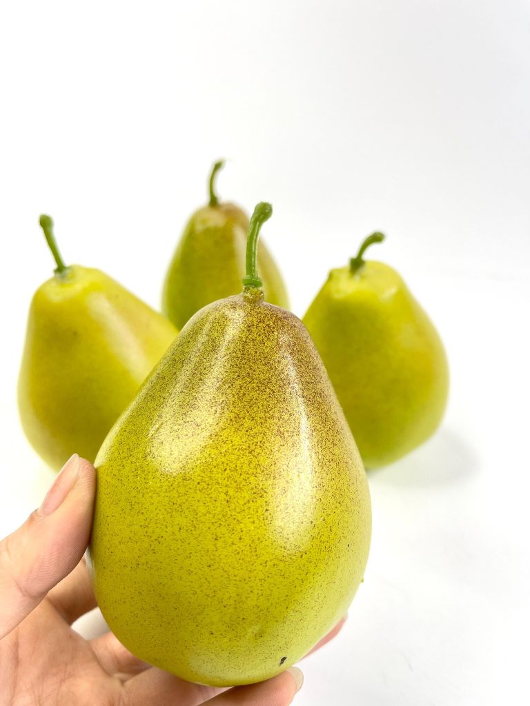 Trái Lê giả giống thật như đúc, mô hình trái cây giả quả Lê xanh - Loại xịn