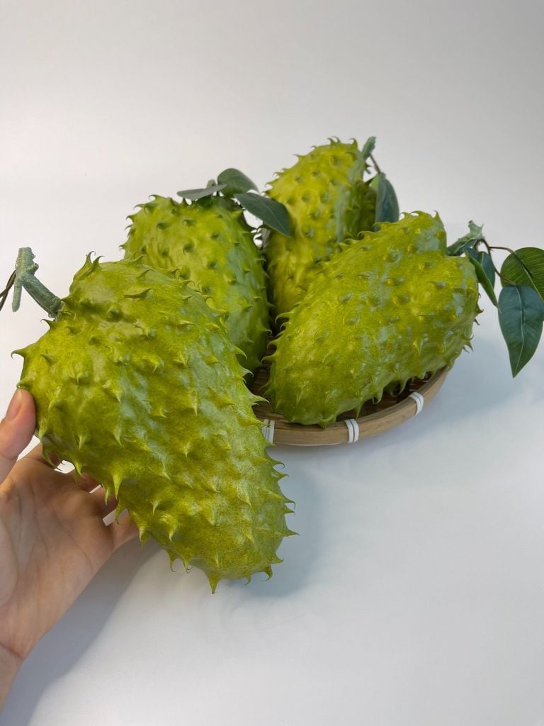 Trái mãng cầu gai giả giống thật như đúc, mô hình trái cây giả quả mãng cầu gai - Loại xịn