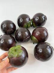 Trái Măng cụt giả đẹp như thật, trái cây giả cao cấp loại xịn giống thật 99% -  Quả măng cụt giả