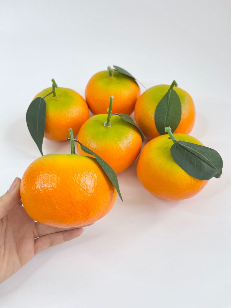 Trái Quýt giả đẹp như thật, trái cây giả cao cấp loại xịn giống thật 99% -  Quả quýt giả