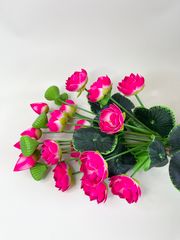 Hoa giả trang trí, hoa sen giả, cành hoa Sen giả, hoa sen xốp cao cấp màu sắc tươi đẹp - Dài 85cm