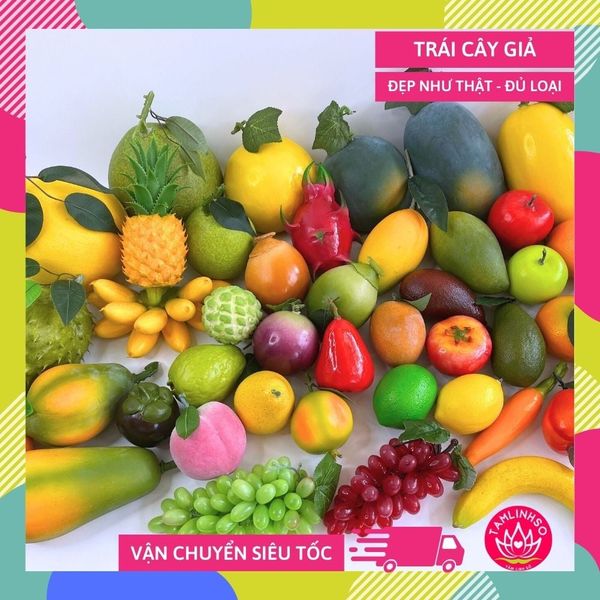 Trái cây giả trang trí đầy đủ tất cả các loại trái cây hoa quả giả đẹp như thật - Trái cây giả cao cấp