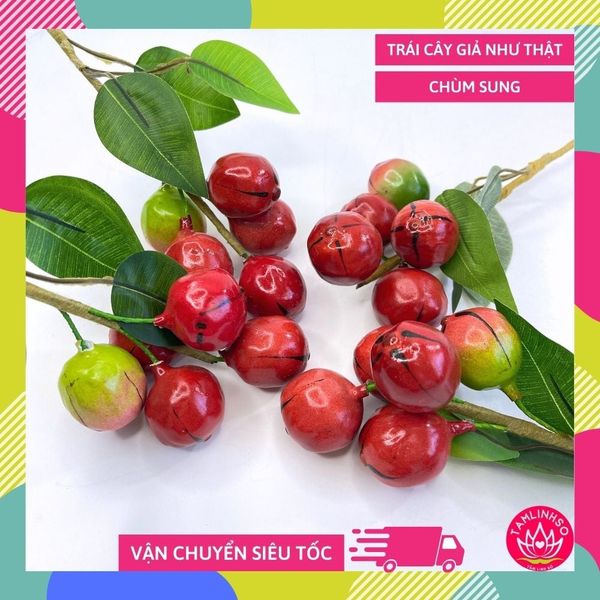 Chùm Sung giả, trái cây giả, mô hình trái cây trang trí - Trái cây giả cao cấp