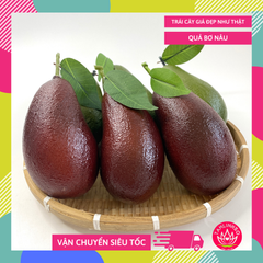 Trái Bơ giả trang trí xe sinh tố nước ép, mô hình trái cây giả cao cấp quả bơ nâu