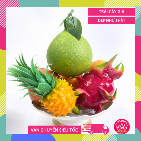 Hoa quả giả chưng bàn thờ, trái cây giả đặt trang trí đền chùa, am miếu ngoài trời bền đẹp - Loại VIP đặc ruột, giống thật 99.99%