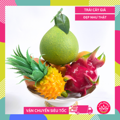Hoa quả giả chưng bàn thờ, trái cây giả đặt trang trí đền chùa, am miếu ngoài trời bền đẹp - Loại VIP đặc ruột, giống thật 99.99%