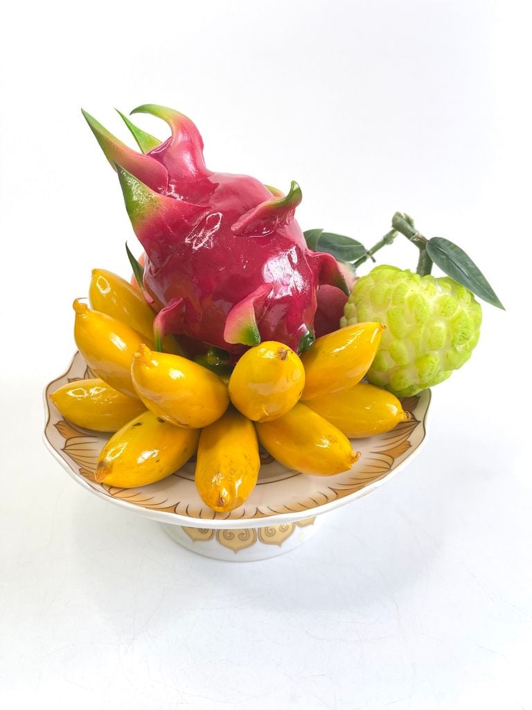 Nải chuối giả đẹp như thật, mô hình trái cây giả nải chuối cau - Loại xịn