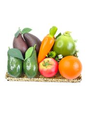 Trái cây giả trang trí xe bán sinh tố hút khách, trái cây giả chưng quầy nước ép xe sinh tố trái cây - Loại xịn bền