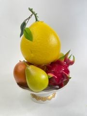 Hoa quả giả chưng bàn thờ, trái cây giả đặt trang trí đền chùa, am miếu ngoài trời bền đẹp - Loại VIP đặc ruột, giống thật 99.99%