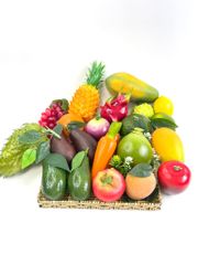 Trái cây giả trang trí xe bán sinh tố hút khách, trái cây giả chưng quầy nước ép xe sinh tố trái cây - Loại xịn bền