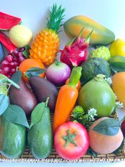 Trái cây giả trang trí xe bán sinh tố hút khách, trái cây giả chưng quầy nước ép xe sinh tố trái cây - Loại xịn bền