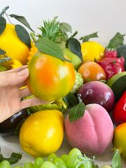 Trái Lựu giả đẹp như thật, mô hình trái cây giả trang trí quả Lựu - Loại xịn