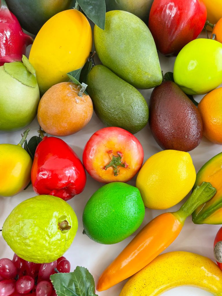 Mô hình trái cây giả dùng cho trường học, giáo cụ dạy học trái cây giả mô phỏng như thật