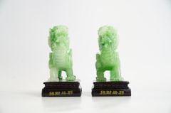 Cặp tượng Tỳ Hưu xanh phong thủy trấn trạch, chiêu tài lộc may mắn - Cao 15cm