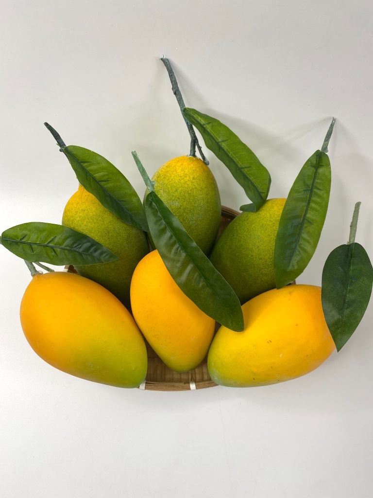 Trái Xoài giả đẹp như thật, trái cây giả cao cấp loại xịn giống thật 99% -  Quả xoài giả