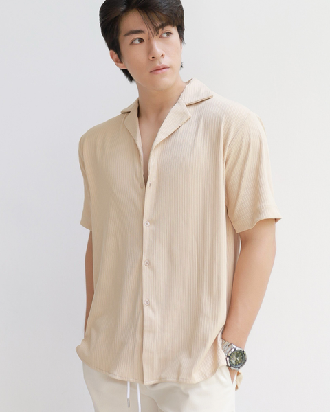  Cream Stripe II Cuban Shirt 