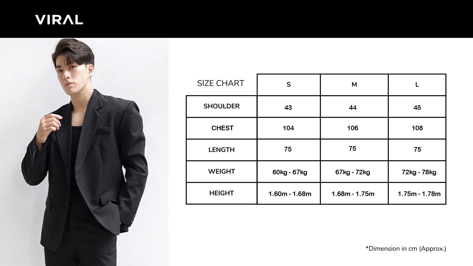 Regular L S Blazer Black main image 0