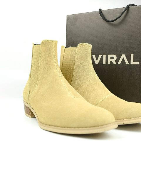  Beggie Suede Stitch Chelsea Boots 