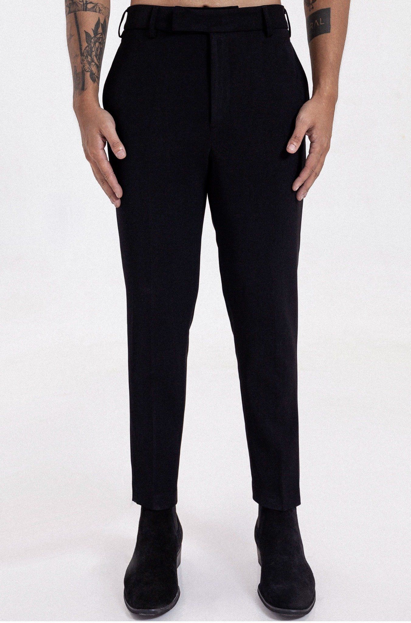 Black Strap Trousers VIRALCLOTHING
