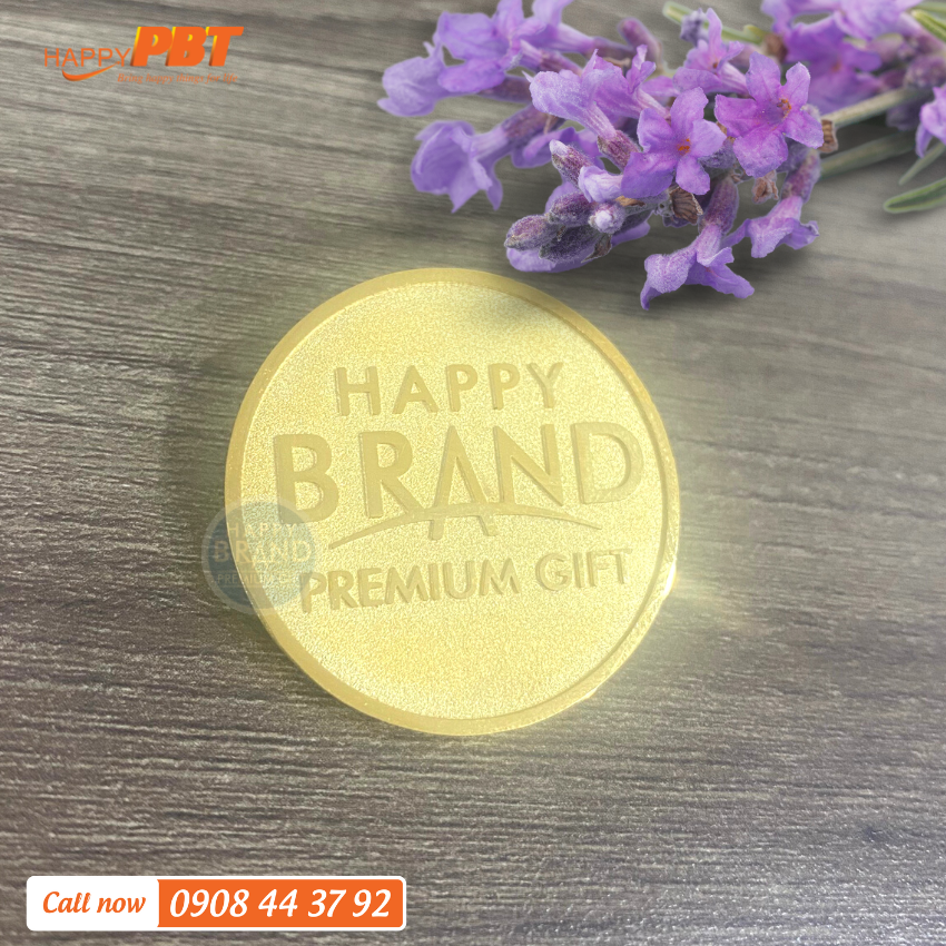 Huy Hiệu Mạ Vàng  - HAPPY BRAND