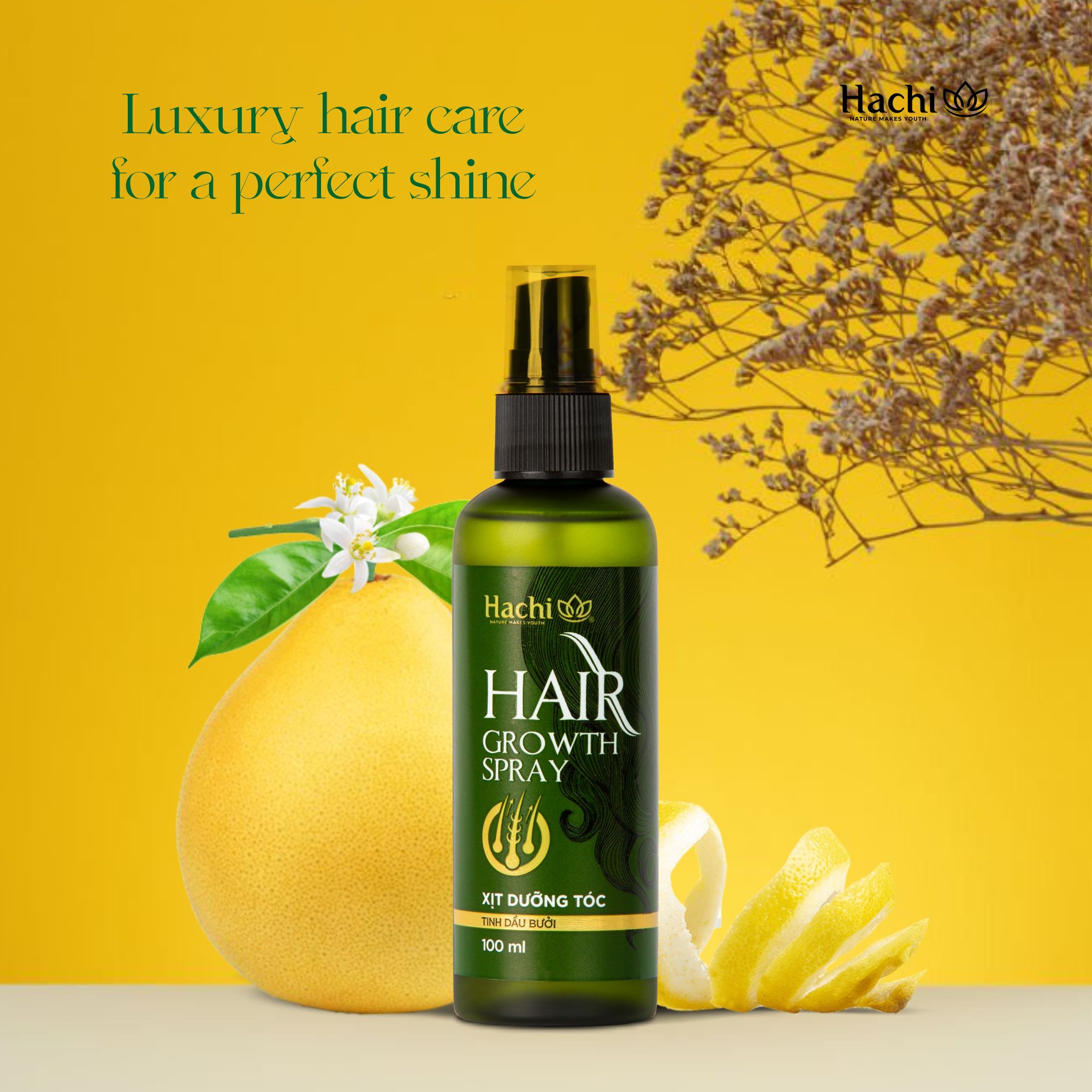 XỊT KÍCH THÍCH MỌC TÓC TINH CHẤT BƯỞI - HACHI HAIR GROWTH SPRAY – Hachi