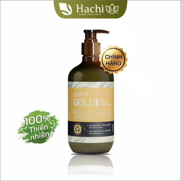 Dầu gội cao cấp HACHI VIETNAM ® Goldenretreat 500g (vàng)