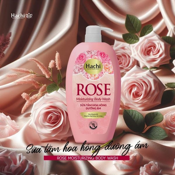 SỮA TẮM HOA HỒNG DƯỠNG ẨM - HACHI ROSE