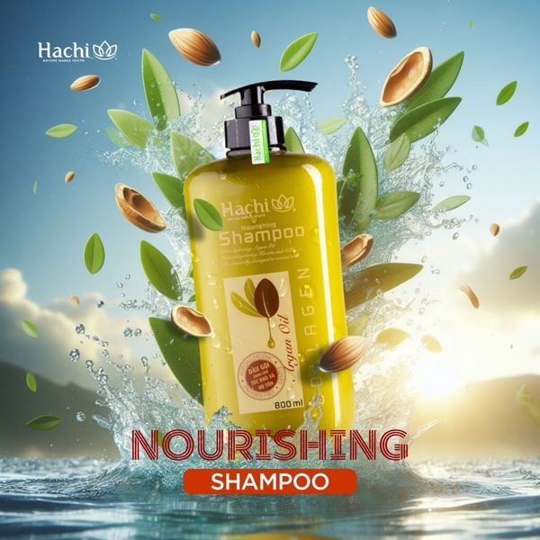 [Mã SKAMLTSM9 giảm 10% đơn 99K] Dầu gội HACHI VIETNAM ® phục hồi ARGAN - Nourishing Shampoo