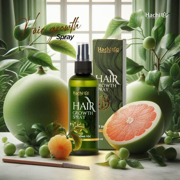 XỊT KÍCH THÍCH MỌC TÓC TINH CHẤT BƯỞI CAO CẤP - HACHI HAIR GROWTH SPRAY