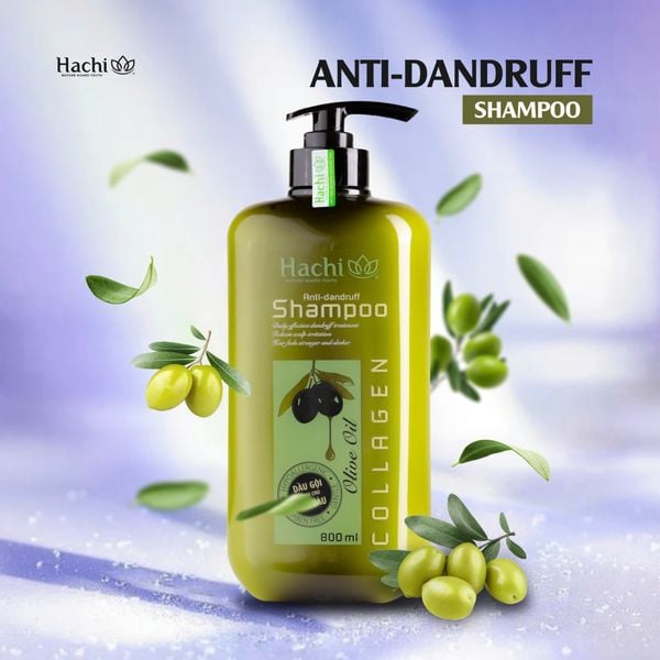 Dầu gội HACHI VIETNAM ® - dành cho tóc gàu chiết xuất OLIVE - Anti - dandruff