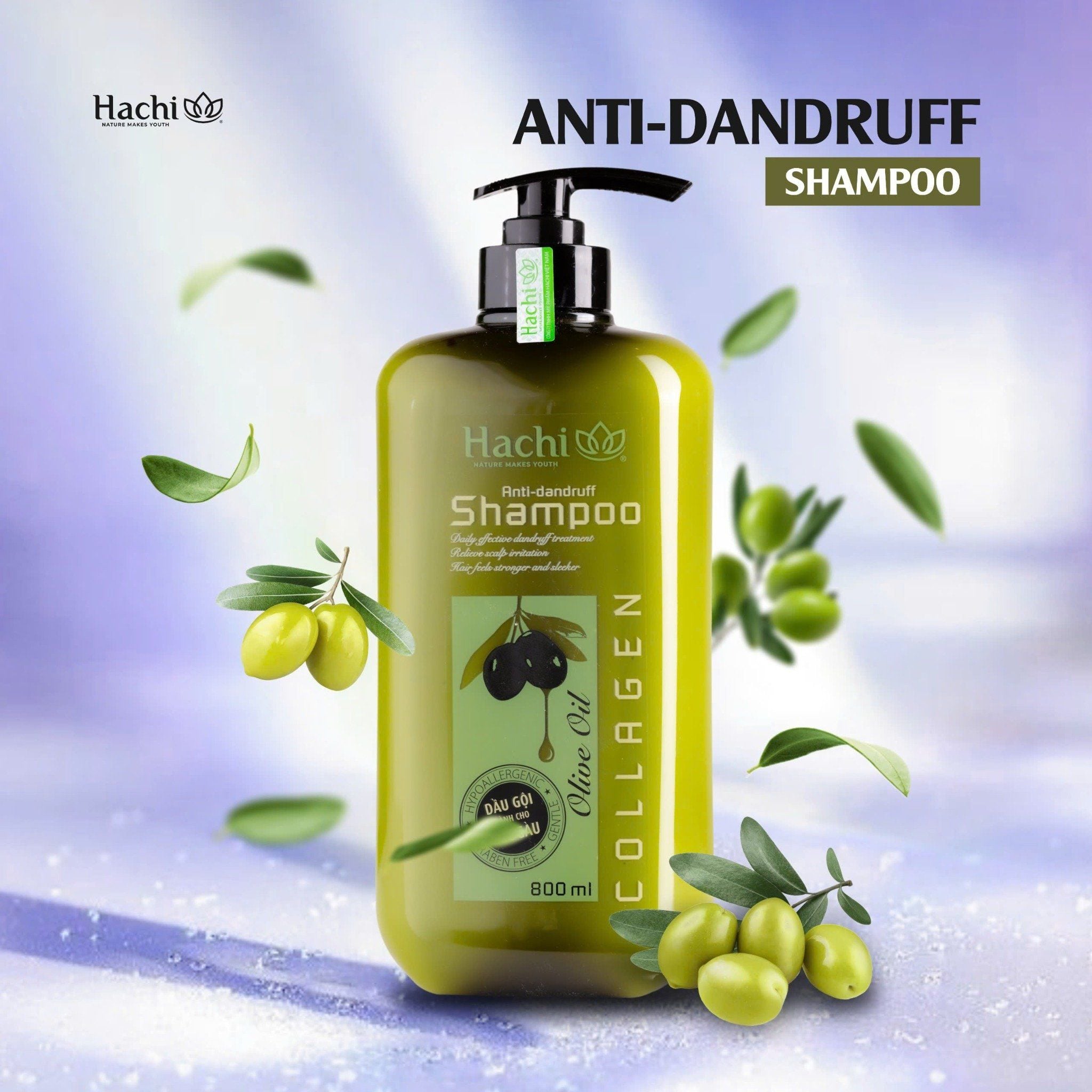 Dầu gội HACHI VIETNAM ® - dành cho tóc gàu chiết xuất OLIVE - Anti - dandruff