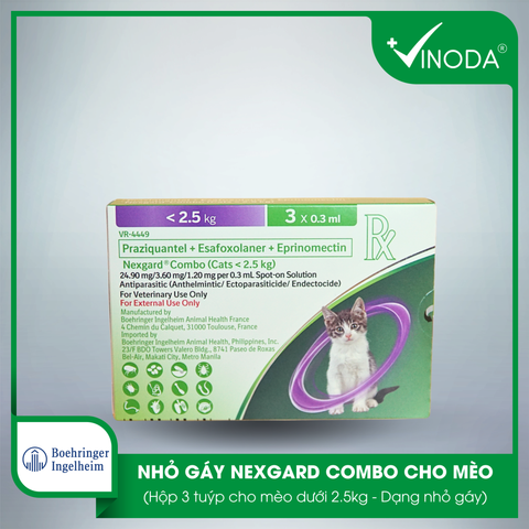 NHỎ GÁY TOÀN NĂNG NEXGARD COMBO CATS