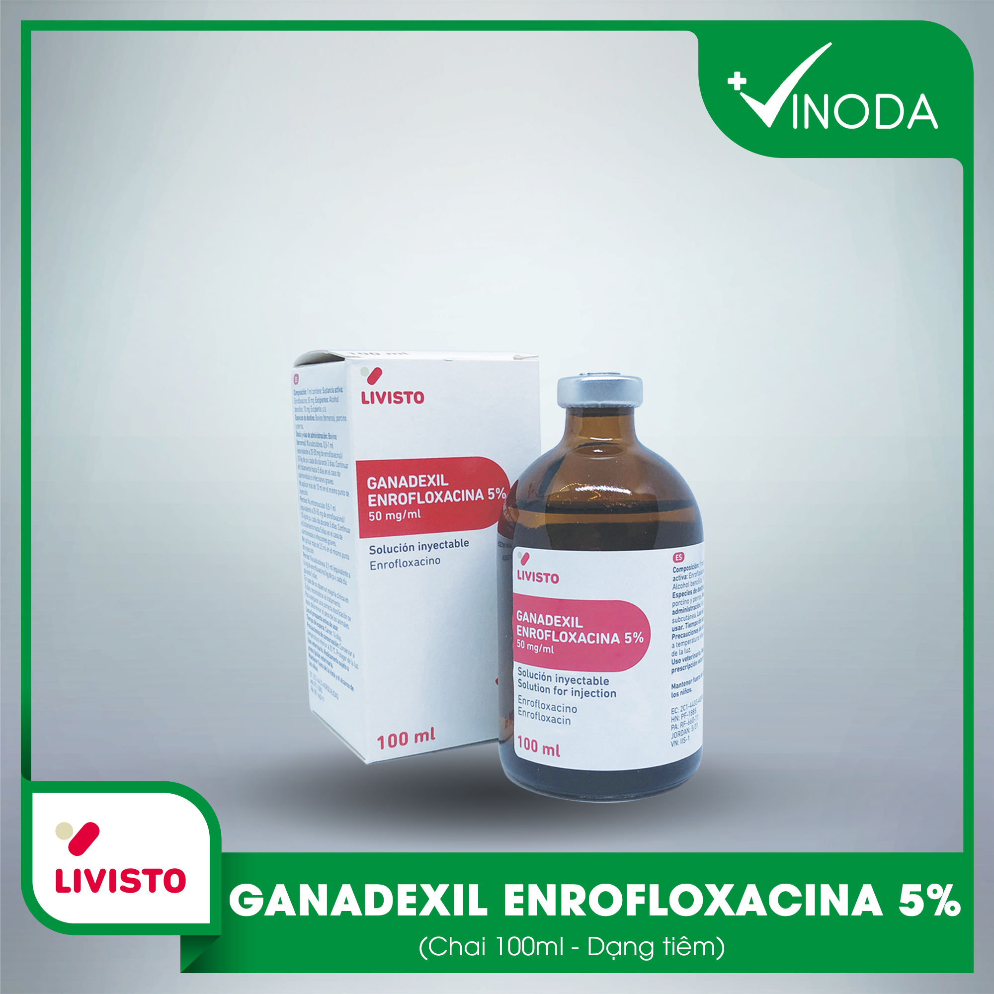 Ganadexil Enrofloxacina 5% – Công ty TNHH Thương Mại VINODA