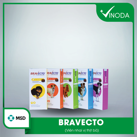 Viên nhai BRAVECTO trị viêm da, ve ghẻ cho chó