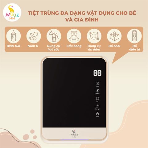 Máy tiệt trùng và sấy khô bình sữa uvc – ion Moaz BéBé MB082