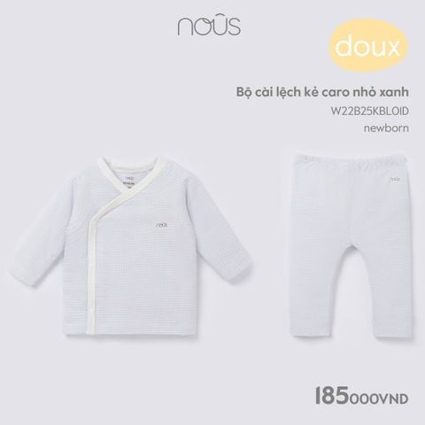 Bộ cài lệch Nous Doux kẻ caro nhỏ NB