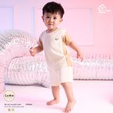 Bộ cộc tay phối sườn Cookie (0-5 tuổi)