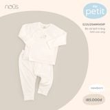 Cài lệch newborn trắng hình ong NB