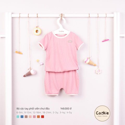 Bộ cộc tay phối viền Cookie