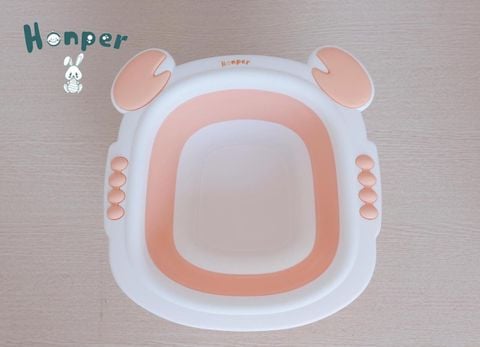 Chậu rửa mặt gấp gon honper (xanh/cam)