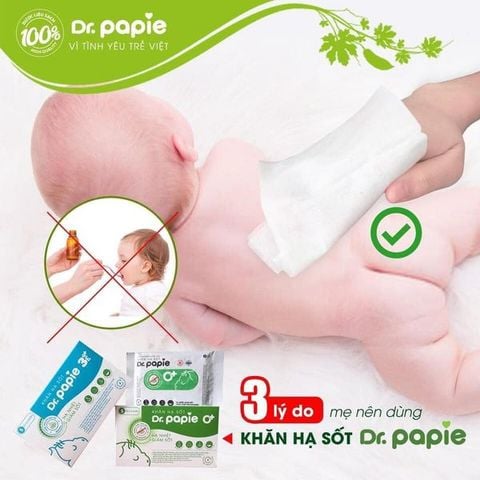 Khăn hạ sốt Dr. Papie 3m