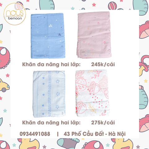 Khăn đa năng 2 lớp Nous (chăn hè )