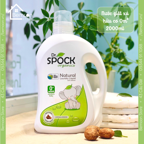 Nước giặt xả hữu cơ bồ hòn Dr. Spock Organic 0M - 2000ml