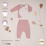 Bộ quần áo dài tay Cookie sơ sinh vạt sóng