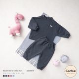 Bộ nỉ cánh dơi cài vai bo chun Cookie