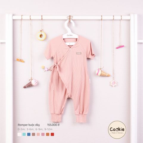 Romper buộc dây cộc tay Cookie