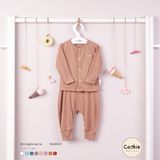 Bộ dài tay cài giữa cạp bo Cookie