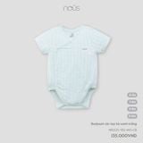 Bodysuit cộc tay kẻ xanh trắng Nous Air
